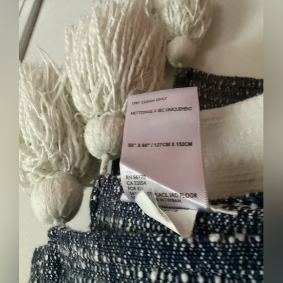 Anthropologie Kamryn Throw Tassle Blanket boho 50x60 - Picture 9 of 9